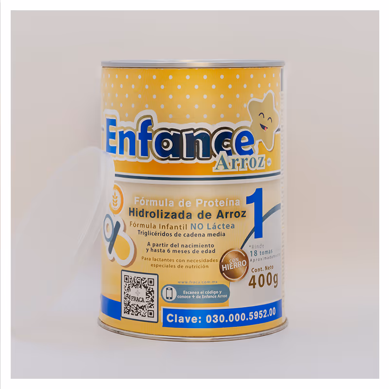 Enfance Arroz 1, fórmula no láctea, a base de proteína hidrolizada de arroz